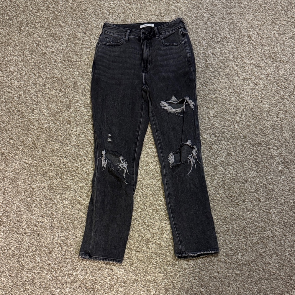 Distressed Black Jeans for Women